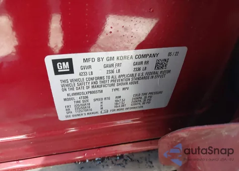 2023 Buick Encore Gx Select Fwd from USA, damaged, VIN KL4MMDSLXPB003758